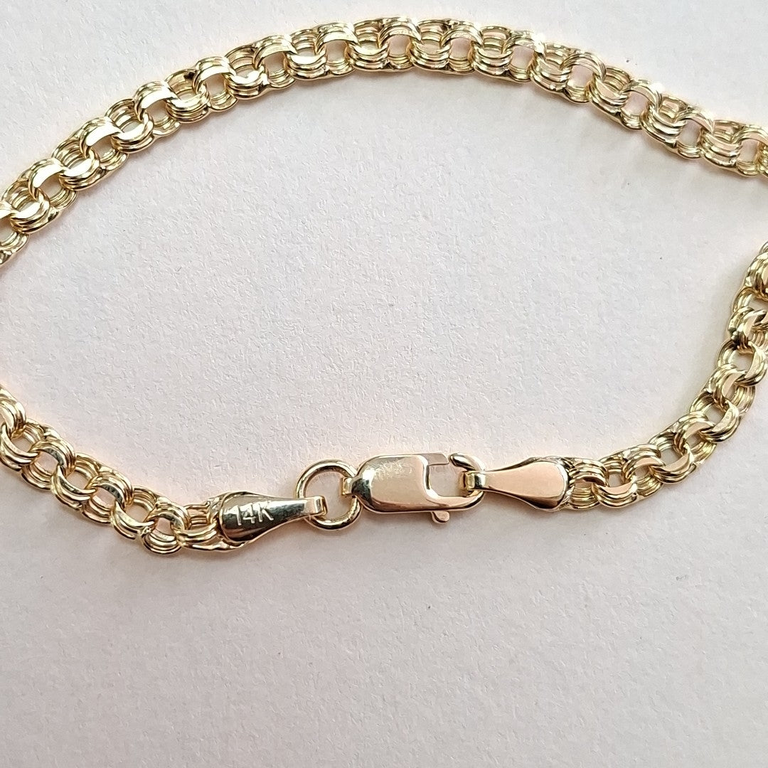 PULSERAS CABALLERO ORO 14K 1.8 (NUEVO)