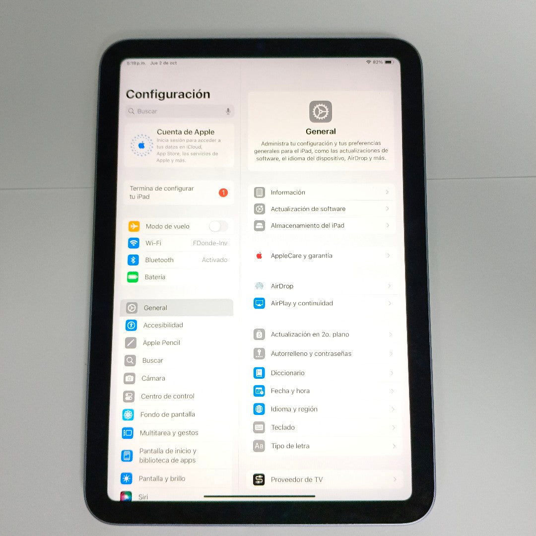TABLETA APPLE IPAD MINI 6 A2567 256 GB 4 GB RAM