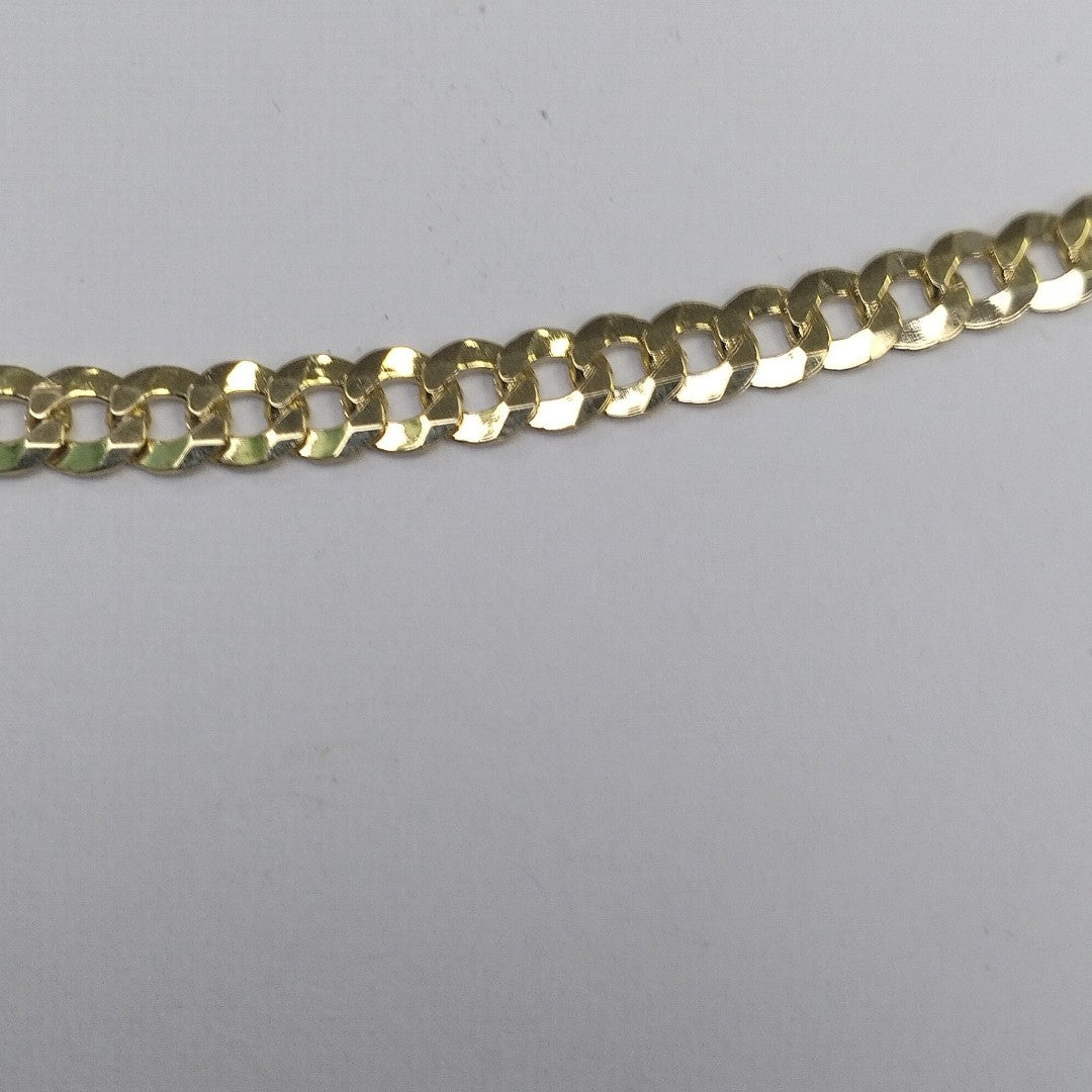 PULSERAS CABALLERO BARBADA AMARILLA ORO 14K 4.8 (NUEVO)