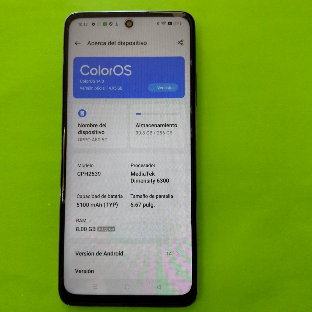 CELULAR OPPO  A80 5G CPH2639 (2024) 256 GB 8 GB RAM (SEMINUEVO)