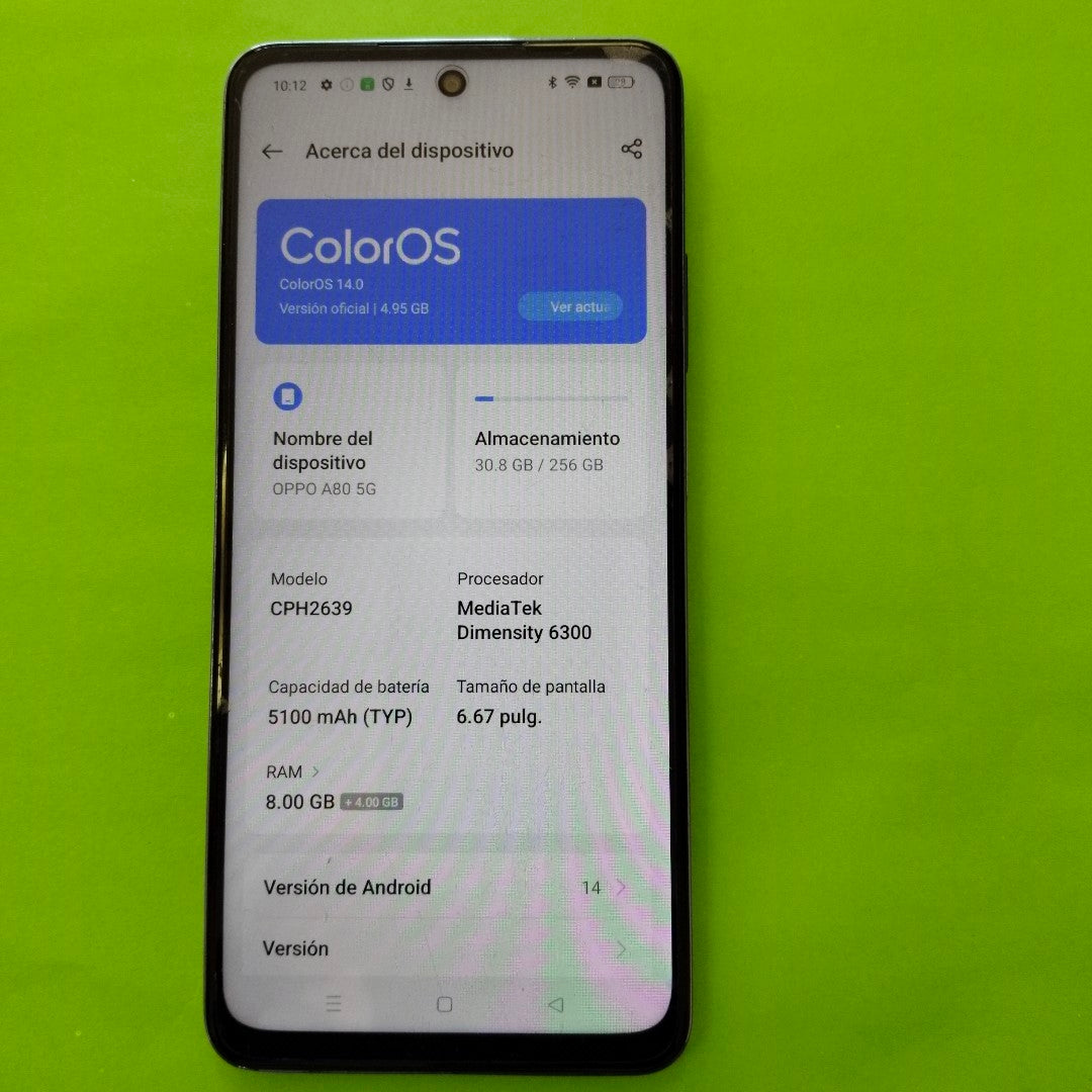 CELULAR OPPO  A80 5G CPH2639 (2024) 256 GB 8 GB RAM (SEMINUEVO)
