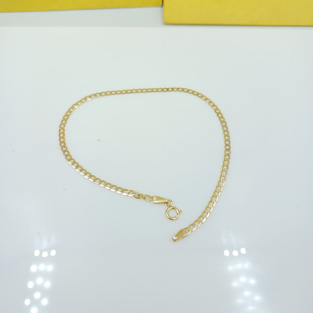 PULSERAS CABALLERO BARBADA AMARILLA ORO 14K 1.6 (NUEVO)