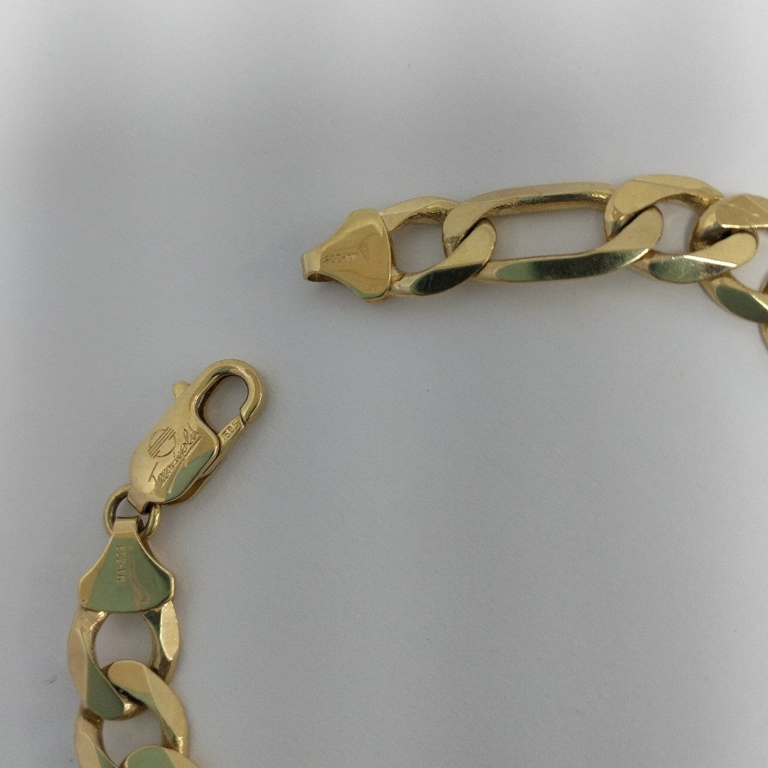 PULSERAS CABALLERO CARTIER 3 1 AMARILLA ORO 14K 25.4 (NUEVO)