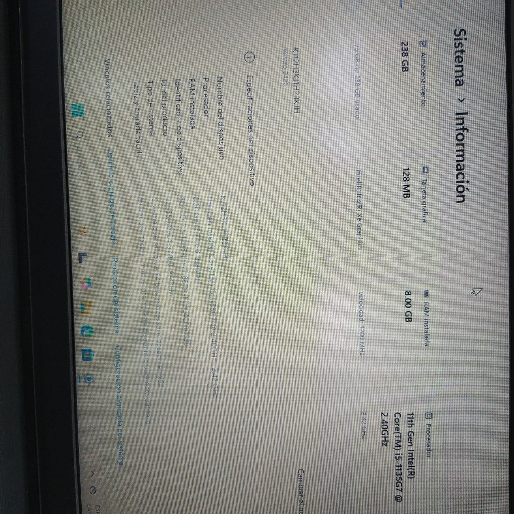 LAPTOP DELL VOSTRO 3420 (2023) 256 GB SSD 8 GB RAM (SEMINUEVO)