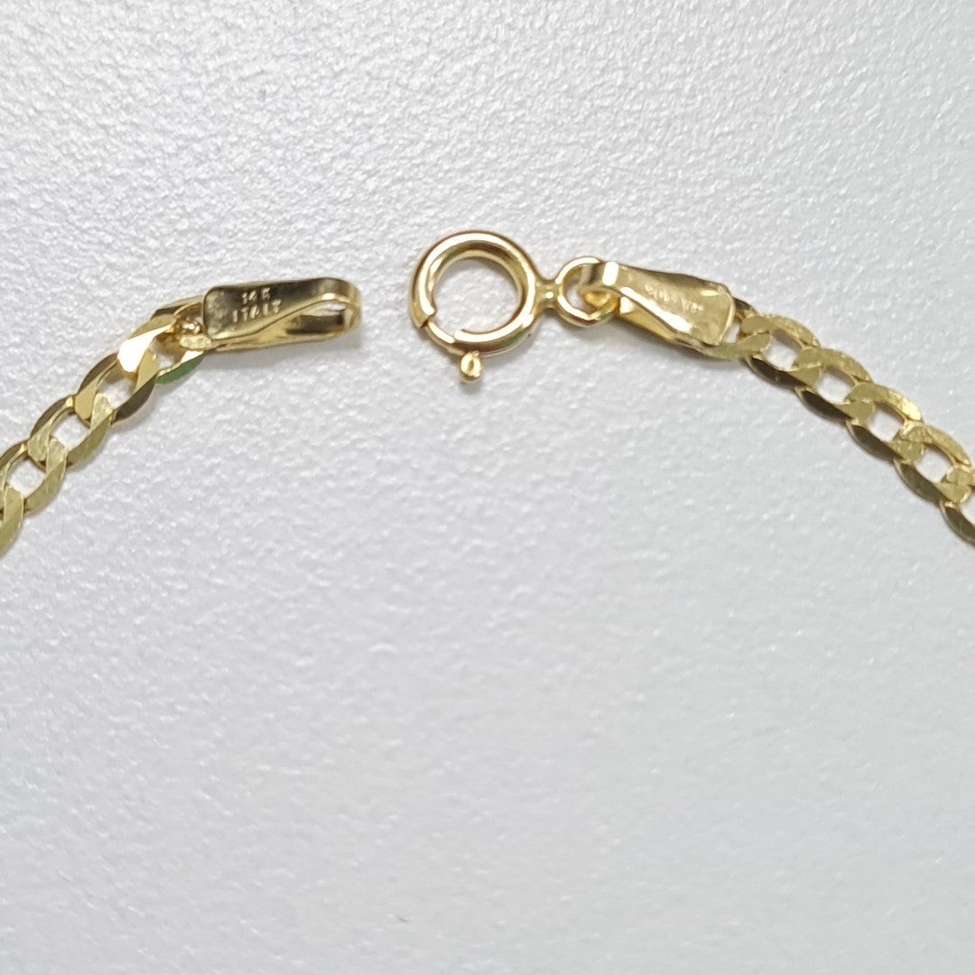 PULSERAS CABALLERO BARBADA AMARILLA ORO 14K 1.6 (NUEVO)