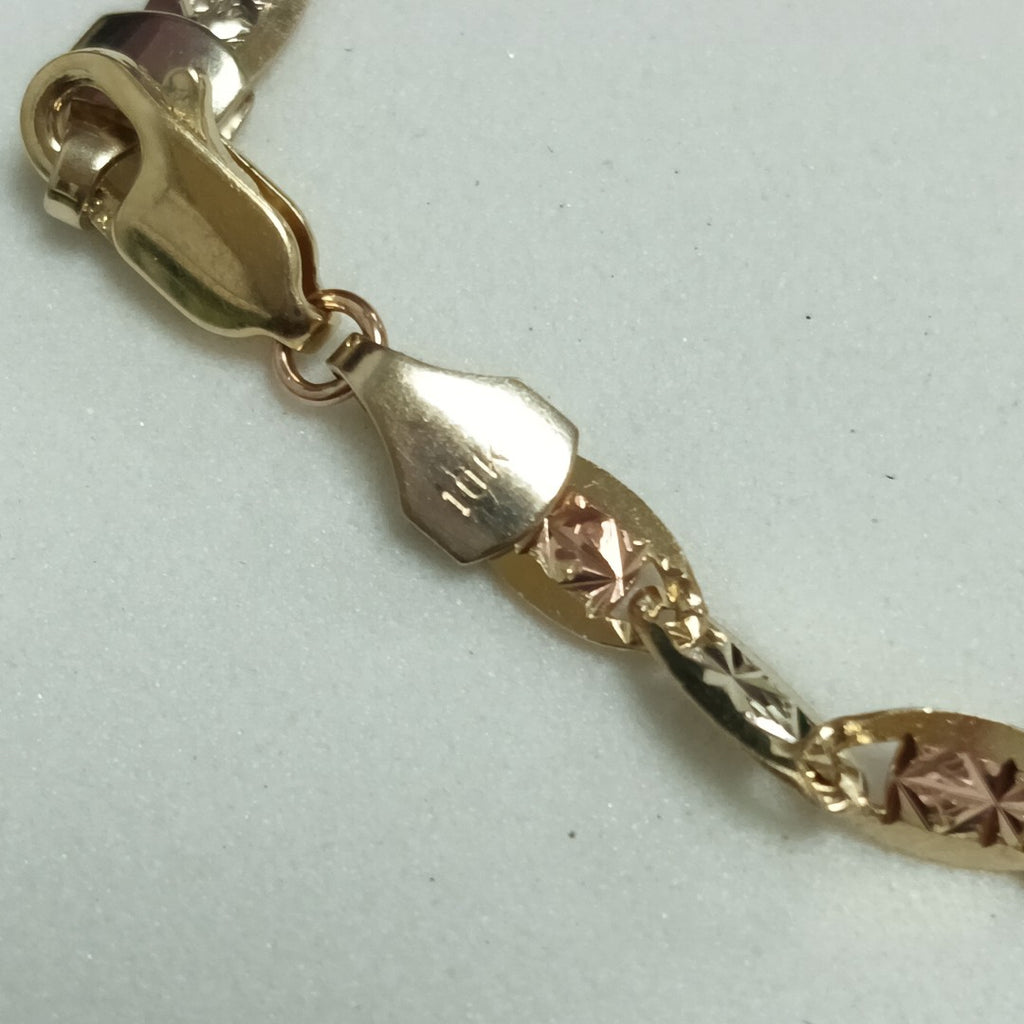 CADENAS VALENTINA/ESPEJO ORO 10K 7.4 (NUEVO)