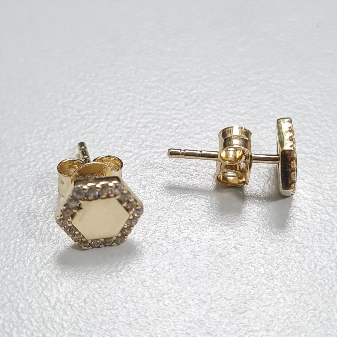 BROQUELES ORO 14K 1.5 (NUEVO)