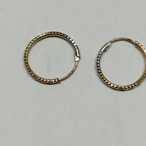 ARRACADAS PAR ORO COMBINADO 14 K 0,90 GRMS (SEMINUEVO)