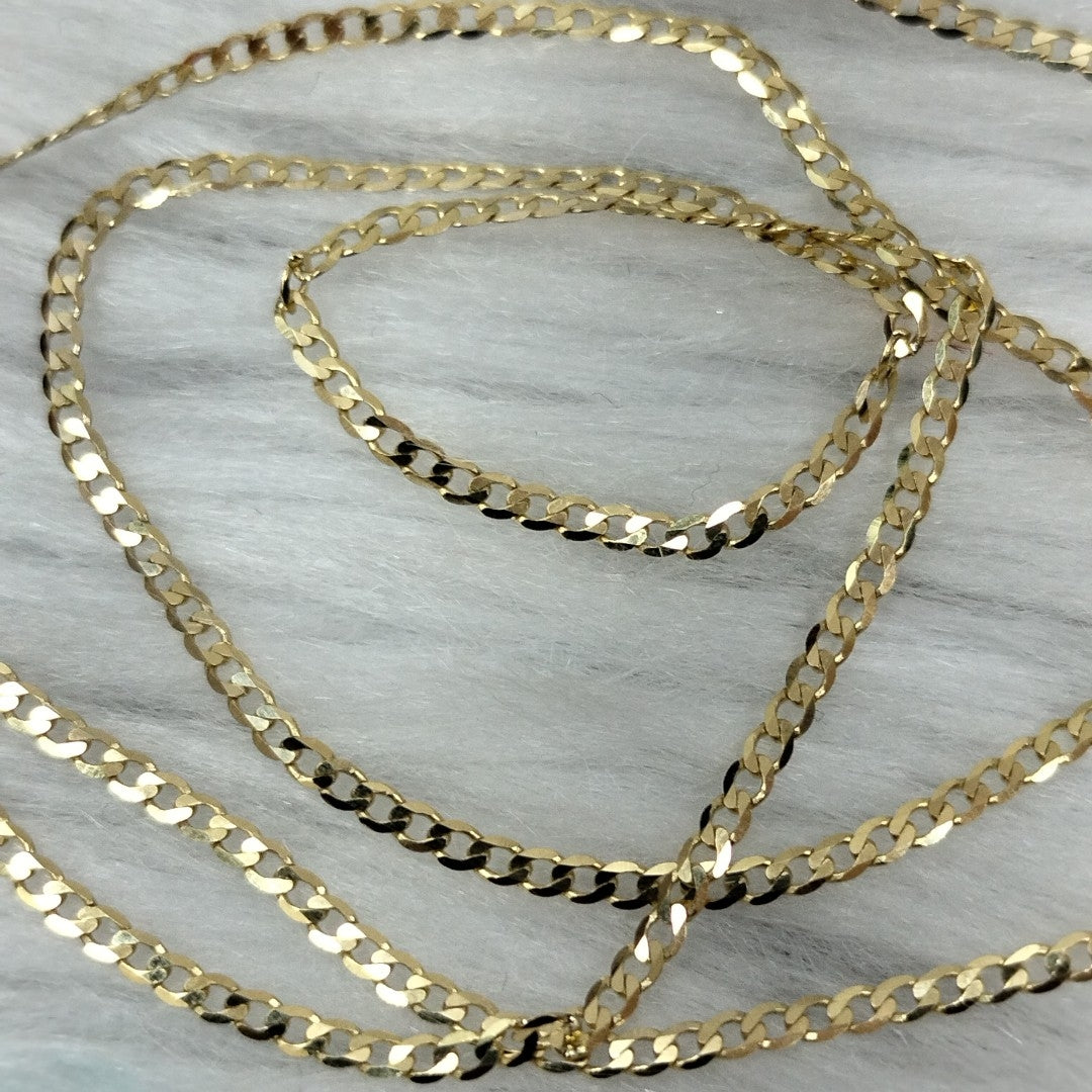 CADENAS BARBADA AMARILLA ORO 14K 1.6 (NUEVO)