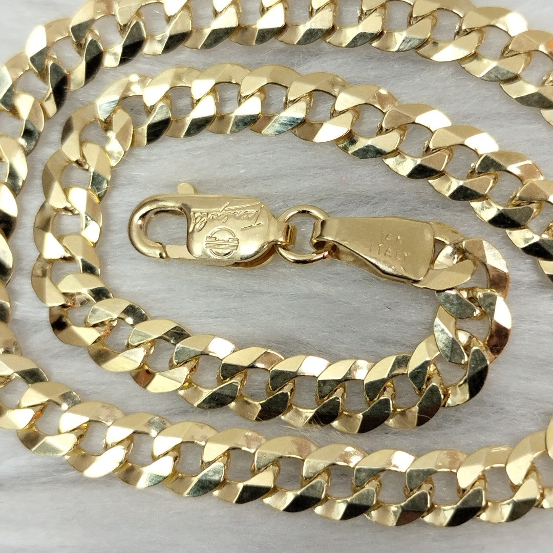 PULSERAS CABALLERO BARBADA AMARILLA ORO 14K 4.7 (NUEVO)