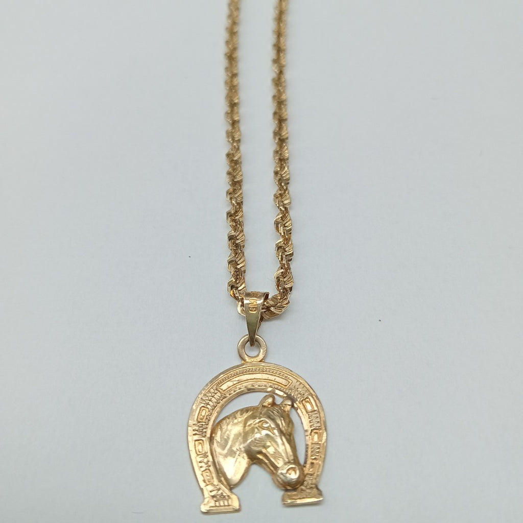 CADENA, DIJE. ORO. 10 K 10.8 GRMS (SEMINUEVO)