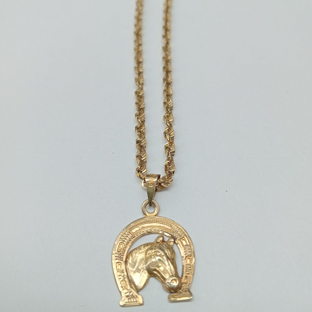 CADENA, DIJE. ORO. 10 K 10.8 GRMS (SEMINUEVO)