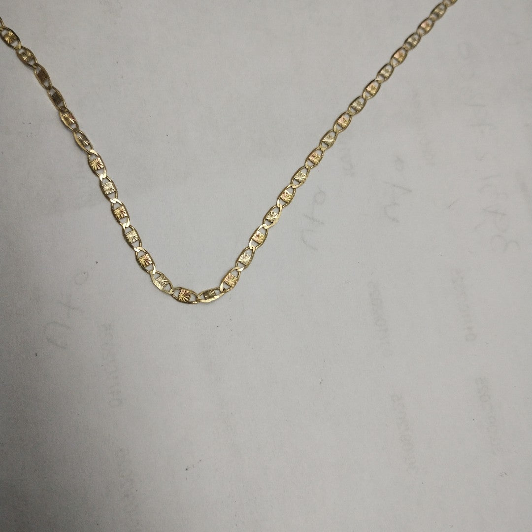 CADENA. ORO COMBINADO. 10 K 2 GRMS (SEMINUEVO)