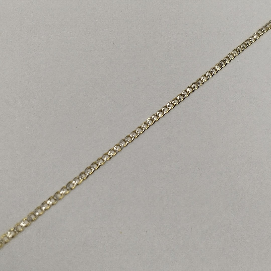 CADENAS BARBADA DIAMANTADA ORO 14K 2.1 (NUEVO)