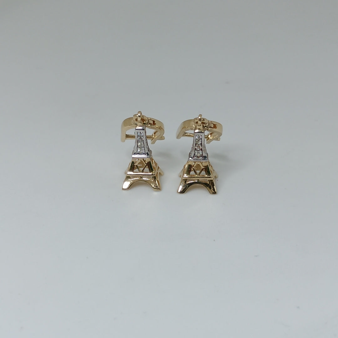 BROQUELES ORO 14K 3.2 (NUEVO)