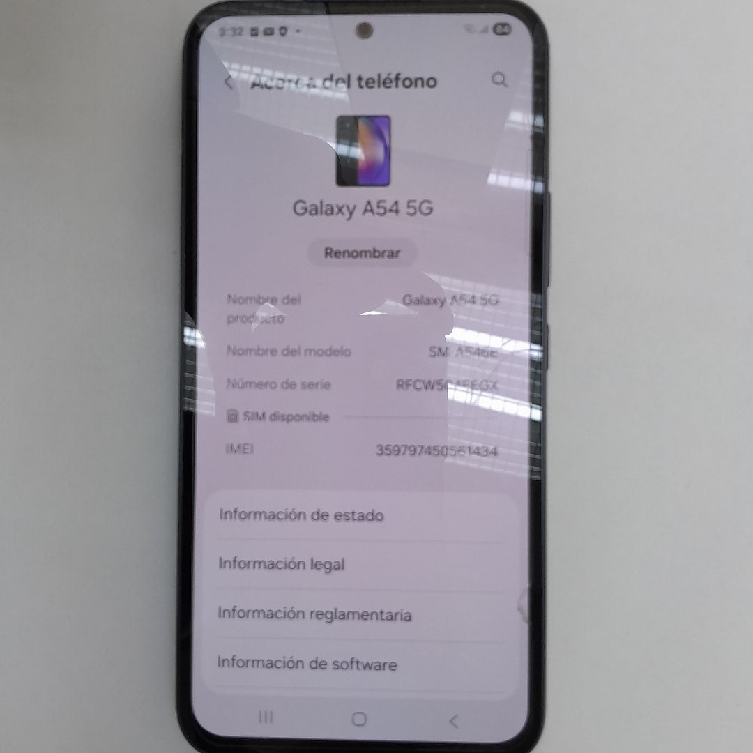 CELULAR SAMSUNG GALAXY A54 5G SM-A546E 128 GB 8 GB RAM (SEMINUEVO)