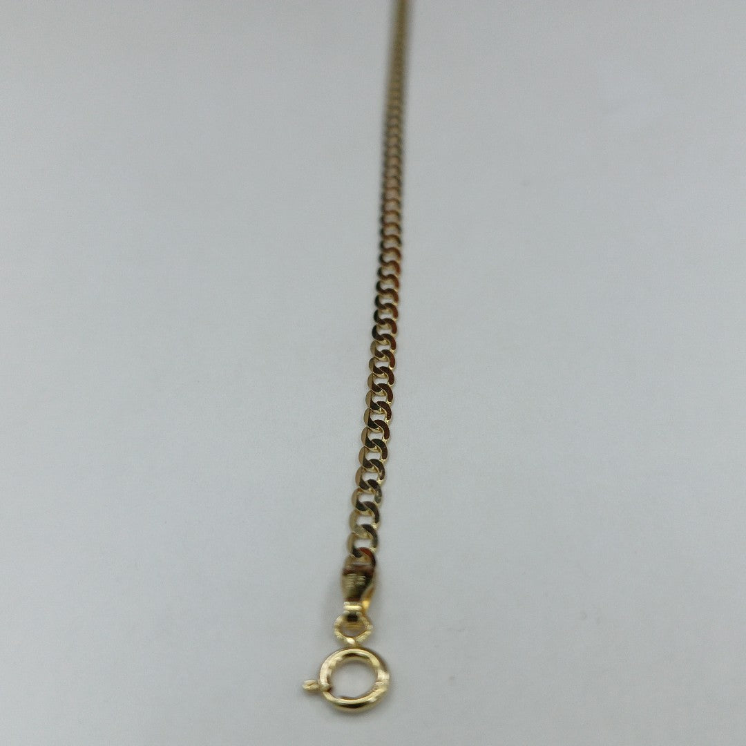 PULSERAS CABALLERO BARBADA AMARILLA ORO 14K 1.6 (NUEVO)