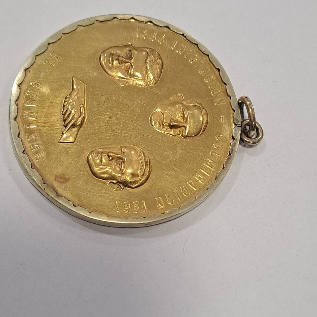 MEDALLA CONMEMORATIVA. ORO. 21 K 42.2 GRMS (SEMINUEVO)