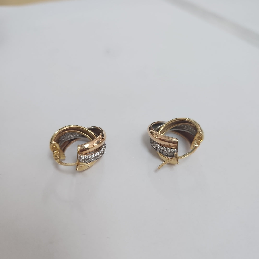 ARRACADAS PAR ORO 14 K 6,00 GRMS (SEMINUEVO)