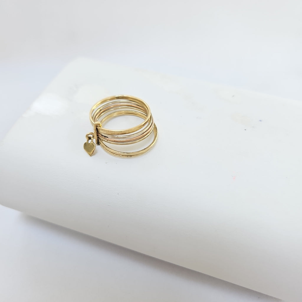 ANILLO. ORO COMBINADO. 14 K 3 GRMS (SEMINUEVO)