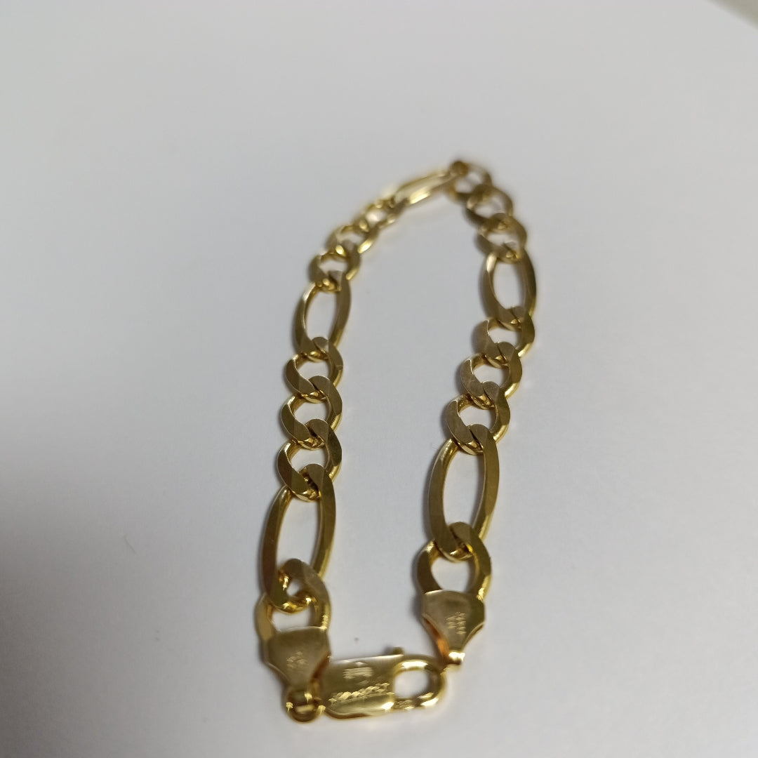 PULSERAS CABALLERO CARTIER 3 1 AMARILLA ORO 14K 14.1 (NUEVO)