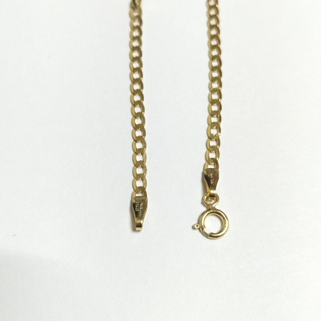 PULSERAS CABALLERO BARBADA AMARILLA ORO 14K 1.6 (NUEVO)