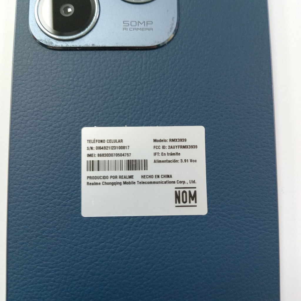 CELULAR REALME C63 RMX3939 (2024) 256 GB 8 GB RAM (SEMINUEVO)