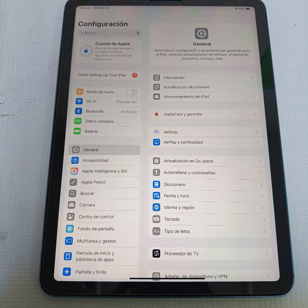 TABLETA APPLE IPAD AIR 5 A2589 64 GB 8 GB RAM (SEMINUEVO)
