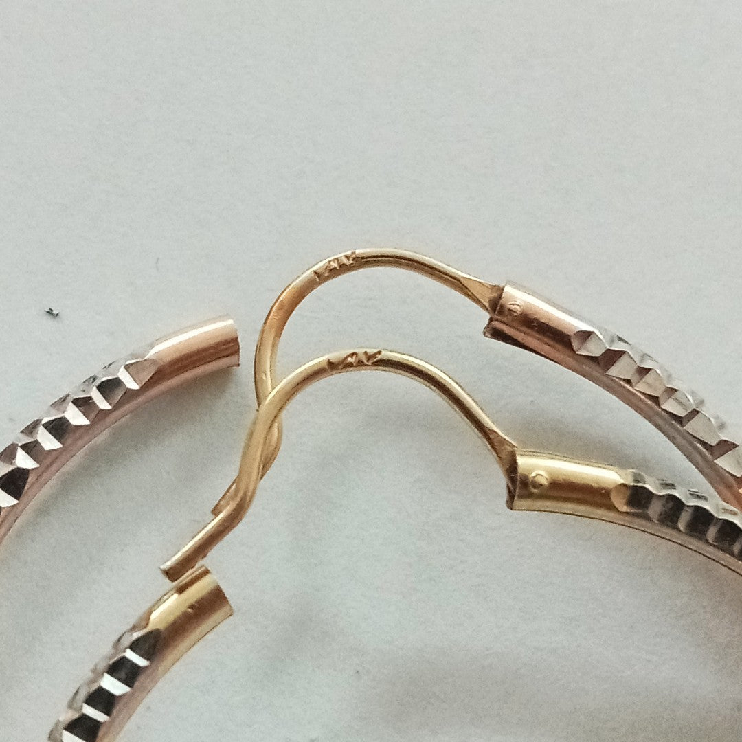 ARRACADAS PAR. ORO, ORO COMBINADO. 10 K 2.9 GRMS (SEMINUEVO)