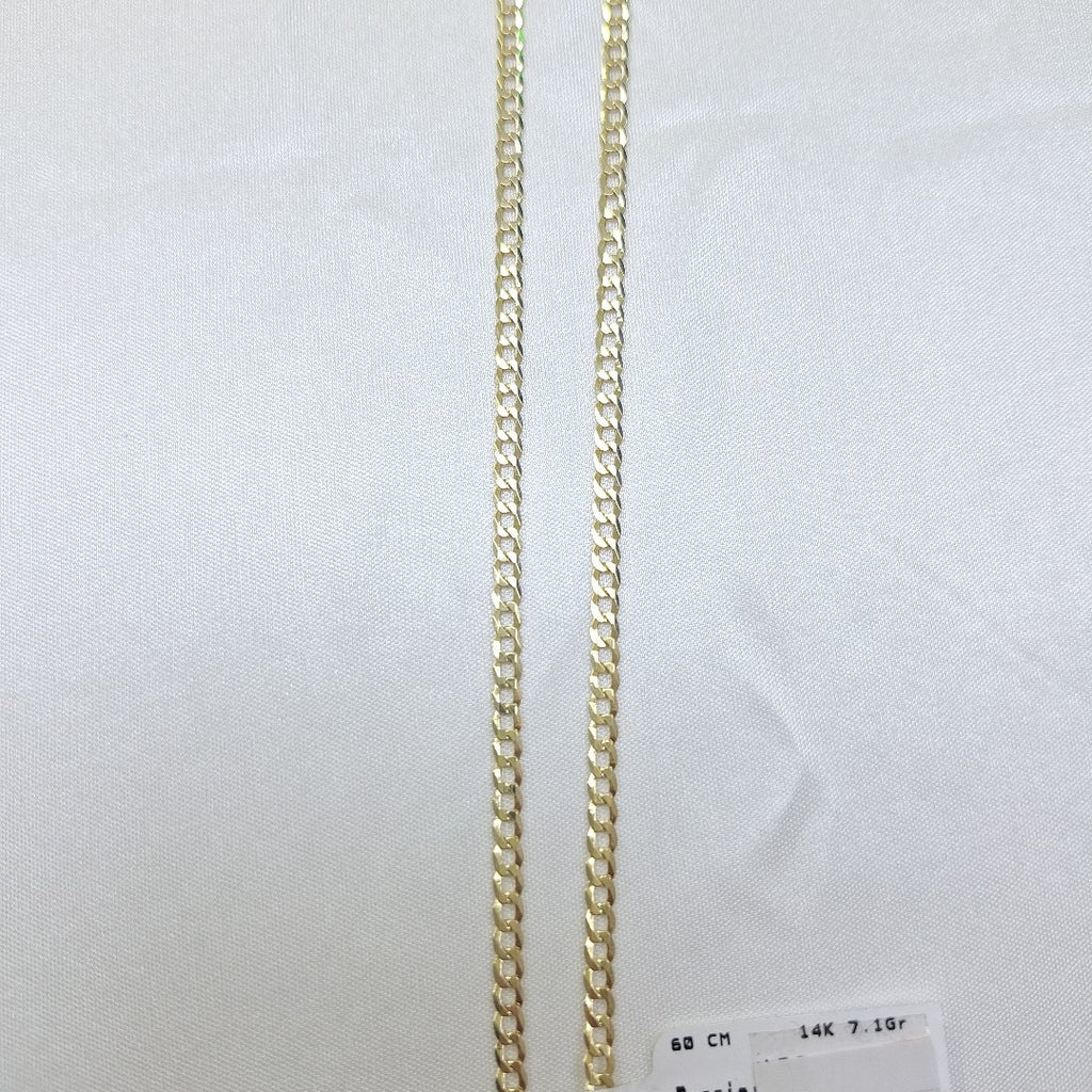 CADENAS BARBADA AMARILLA ORO 14K 7.1 (NUEVO)