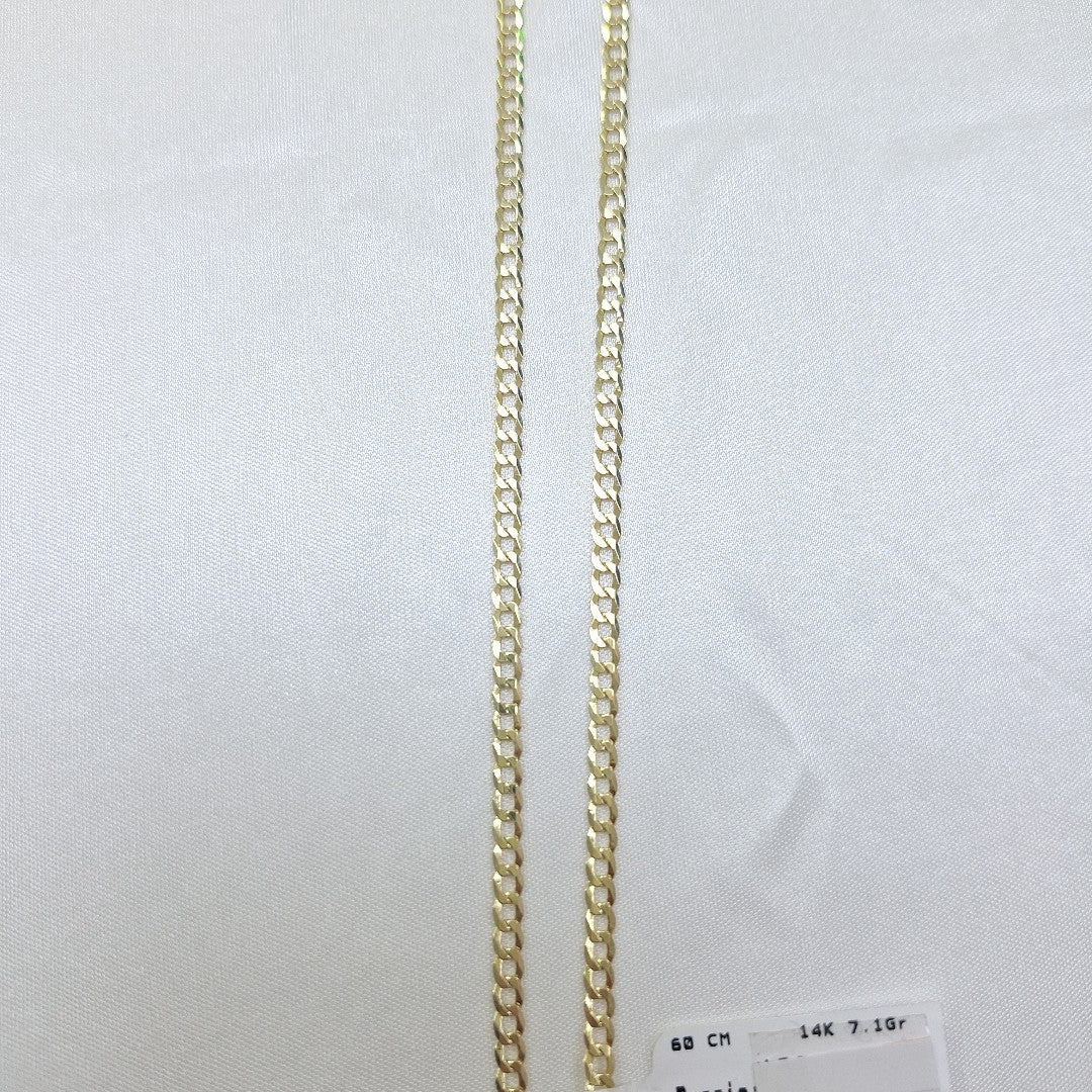 CADENAS BARBADA AMARILLA ORO 14K 7.1 (NUEVO)