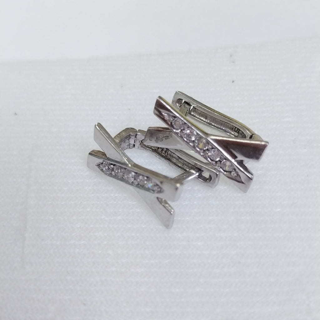 ARETES PAR. ORO, ORO BLANCO. 10 K 3.3 GRMS (SEMINUEVO)