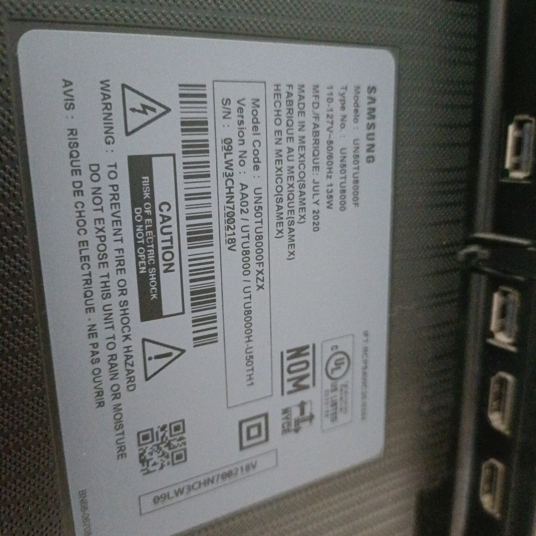 PANTALLA SAMSUNG UN50TU8000F (2020) 50" LED 4K (SEMINUEVO)