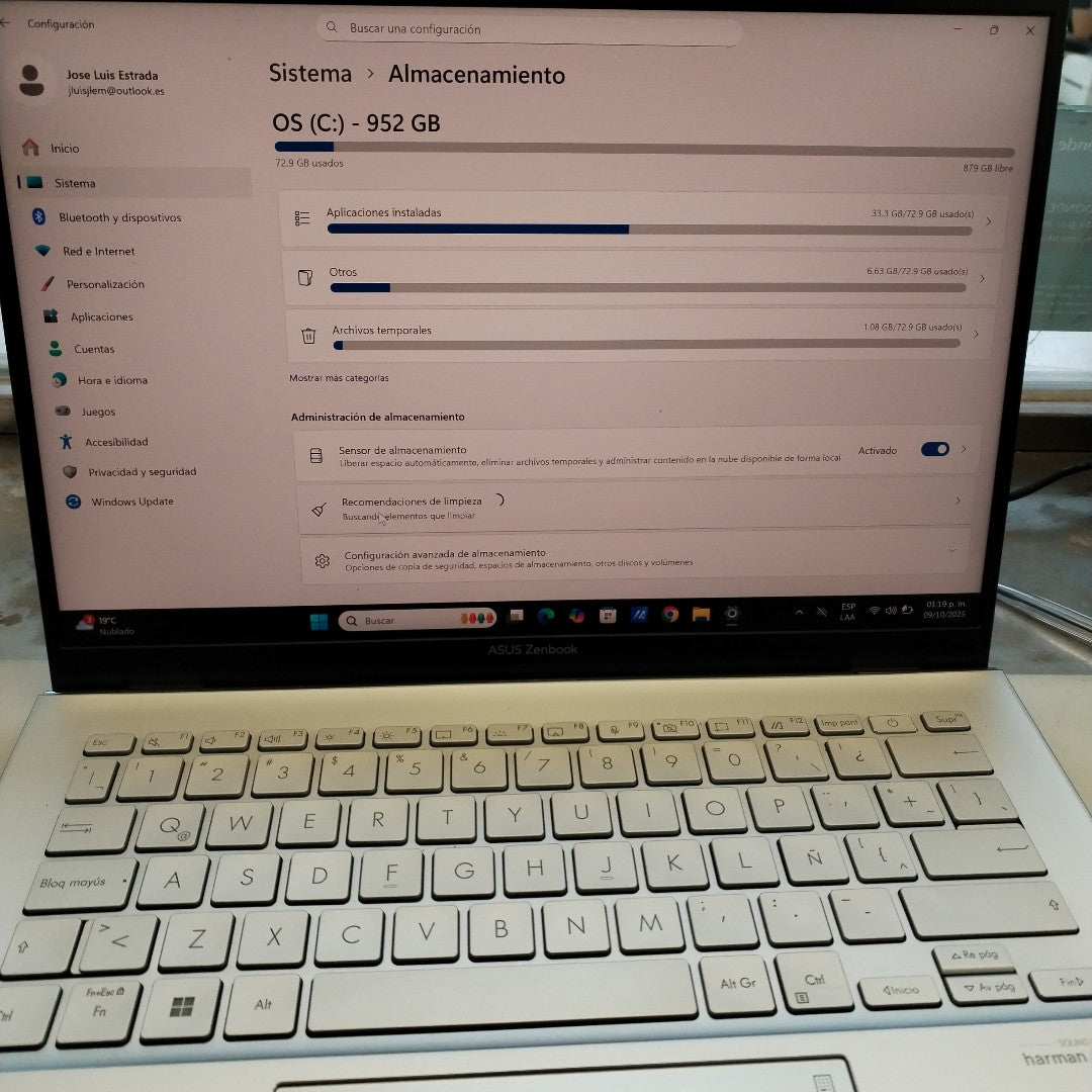 LAPTOP ASUS ZENBOOK 14 UX3402VA-KP555W (2023) 1 TB SSD 16 GB RAM (SEMINUEVO)