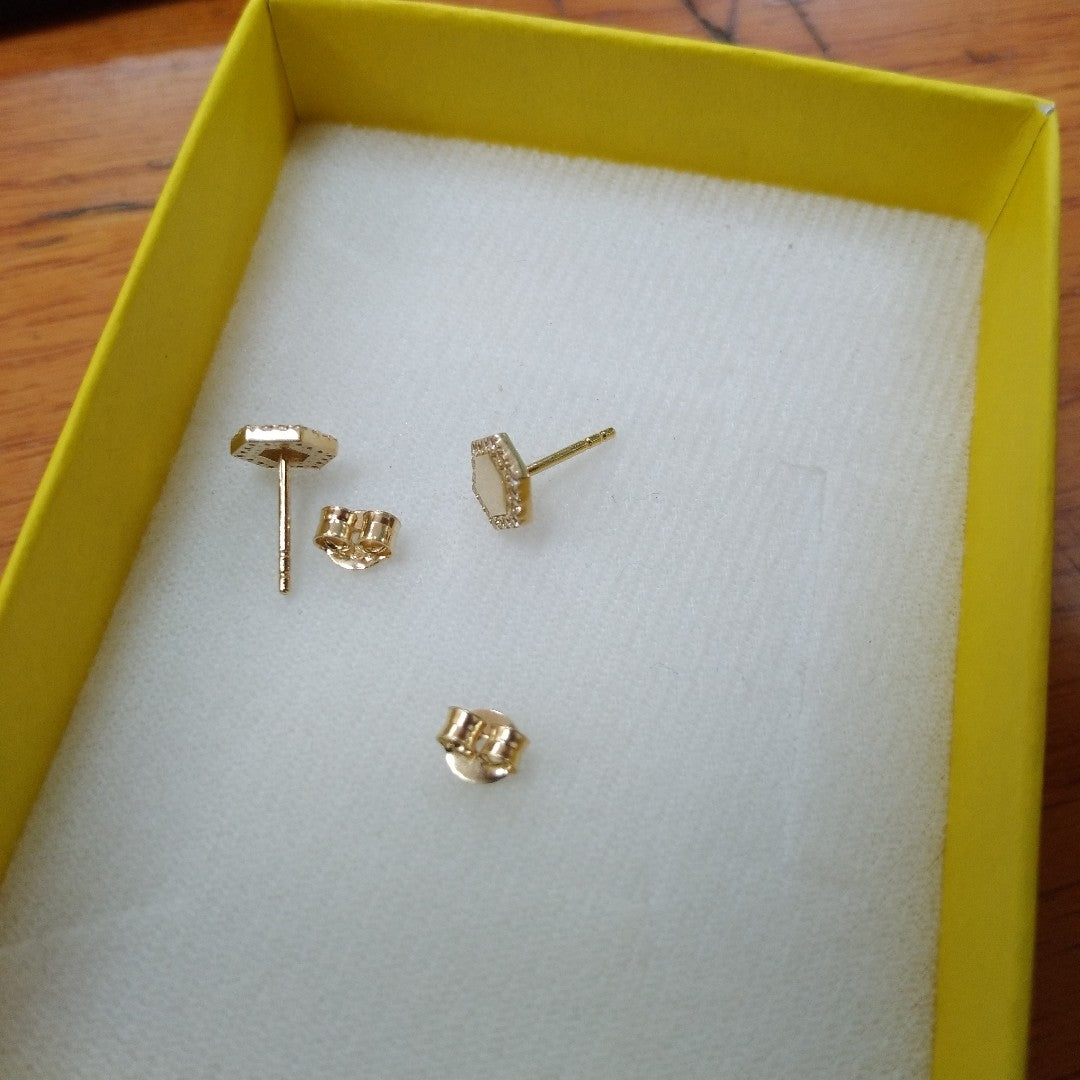 BROQUELES ORO 14K 1.4 (NUEVO)