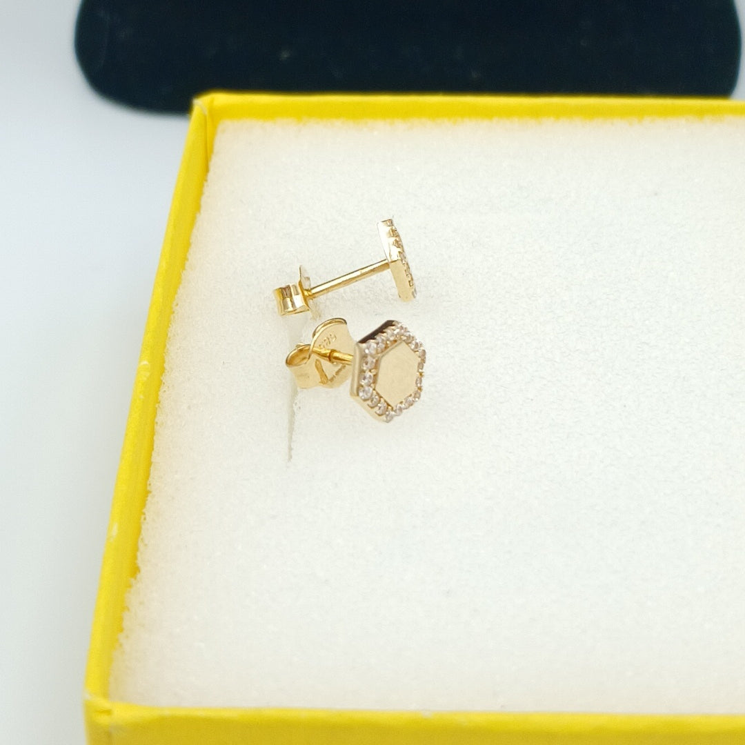BROQUELES ORO 14K 1.4 (NUEVO)