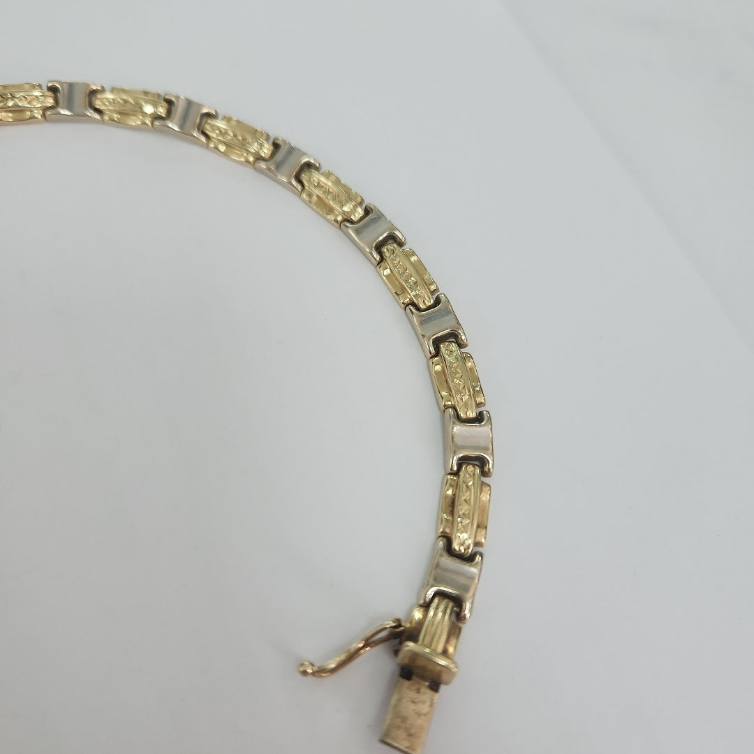 PULSERA. ORO COMBINADO. 14 K 10 GRMS (SEMINUEVO)
