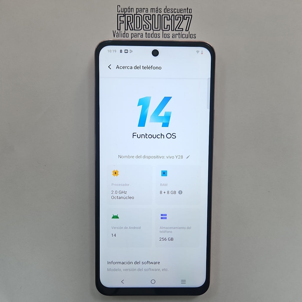 CELULAR VIVO Y28 V2352 256 GB 8 GB RAM (SEMINUEVO)