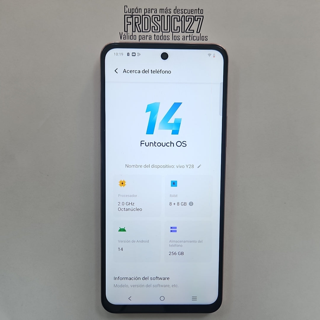 CELULAR VIVO Y28 V2352 256 GB 8 GB RAM (SEMINUEVO)