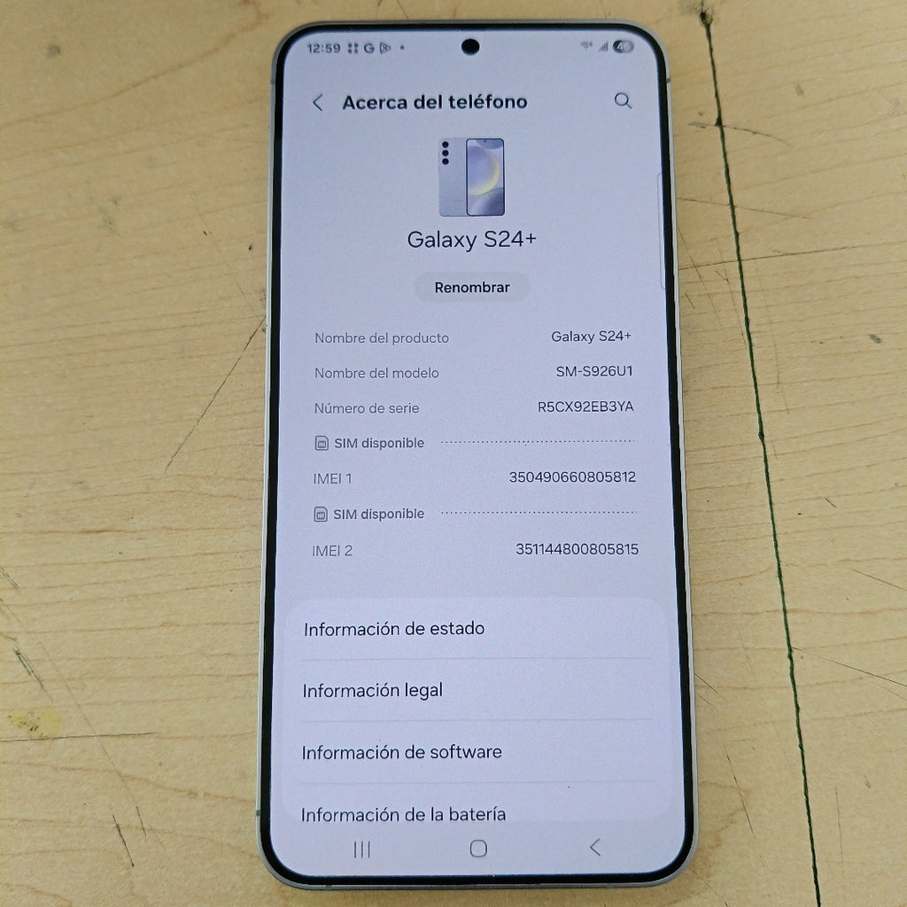 CELULAR SAMSUNG GALAXY S24 + SM-S926U1 (2024) 512 GB 12 GB RAM (SEMINUEVO)