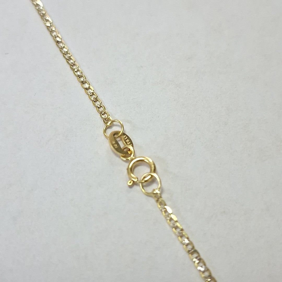 CADENAS BARBADA DIAMANTADA ORO 14K 2.1 (NUEVO)