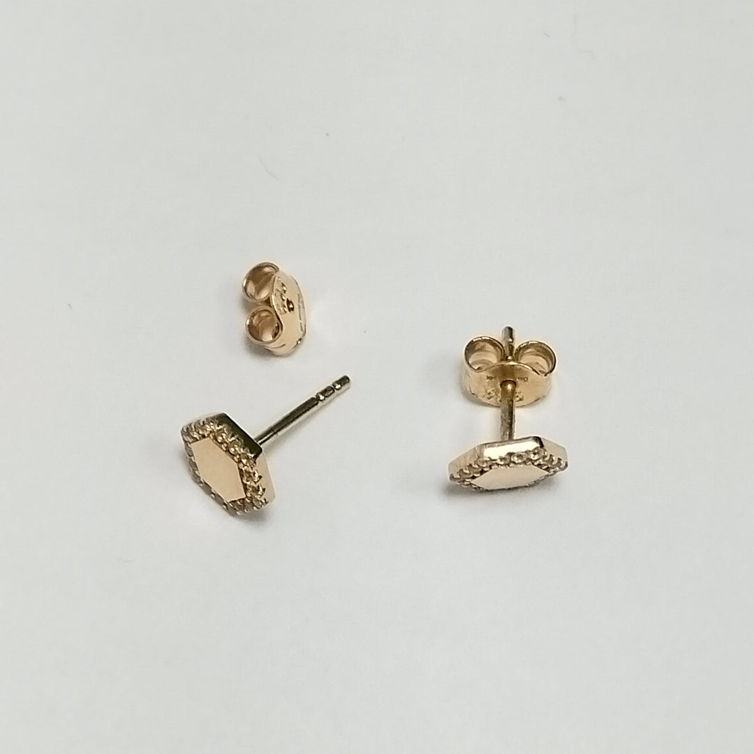 BROQUELES ORO 14K 1.5 (NUEVO)