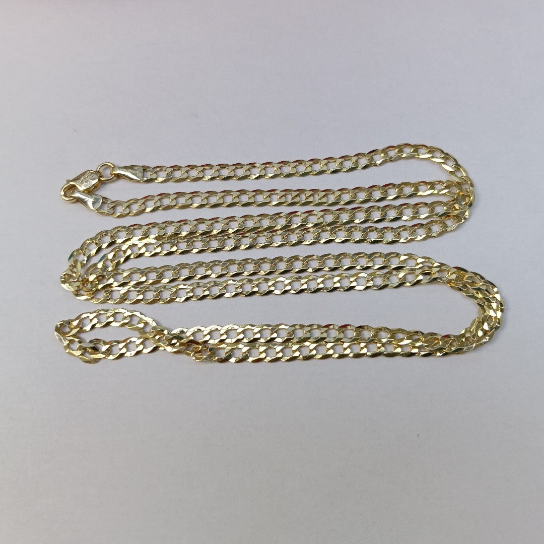 CADENAS BARBADA AMARILLA ORO 14K 7.2 (NUEVO)
