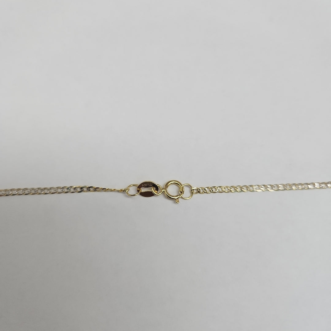 CADENAS BARBADA DIAMANTADA ORO 14K 2 (NUEVO)