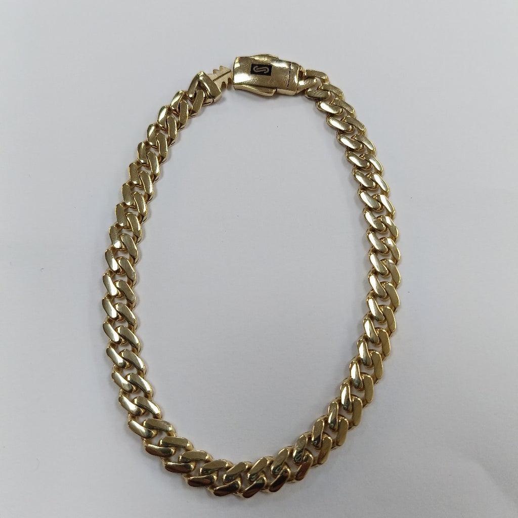 PULSERA CABALLERO MONACO ORO 14K 7.5 (NUEVO)