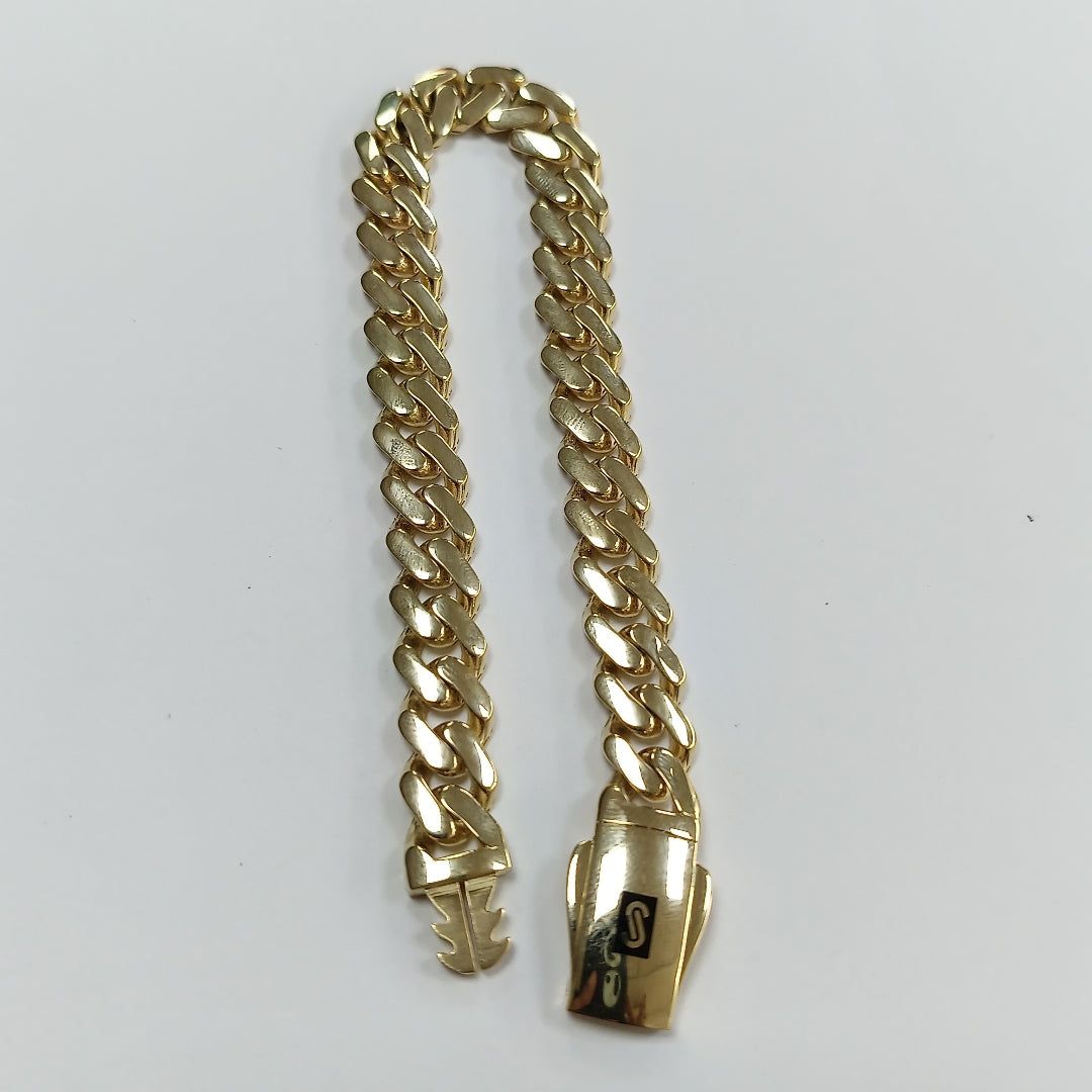 PULSERA CABALLERO MONACO ORO 14K 13.1 (NUEVO)