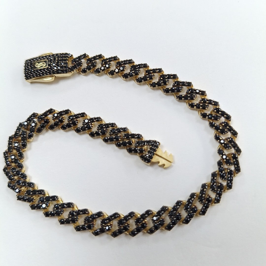 PULSERA CABALLERO MONACO ORO 14K 9.7 (NUEVO)