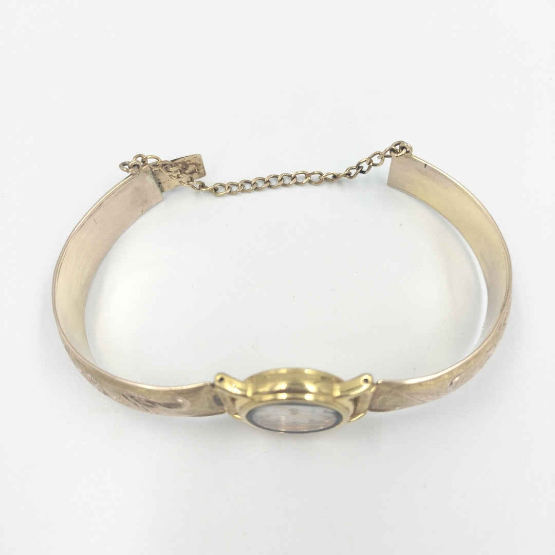 RELOJ CAJA ACERO PULSO ORO ORO 8 K 24,50 GRMS (SEMINUEVO)