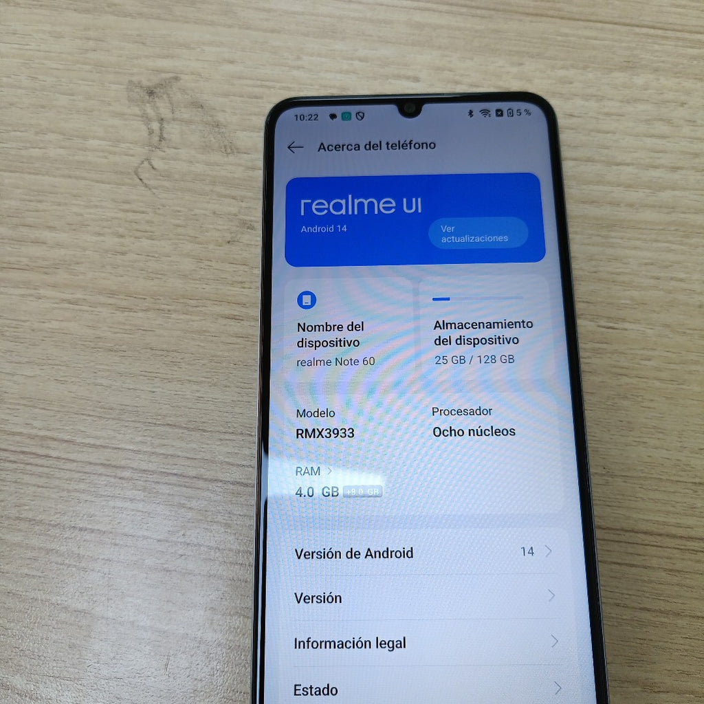 CELULAR REALME REALME NOTE 60-RMX3933(2023) 128 GB 4 GB RAM