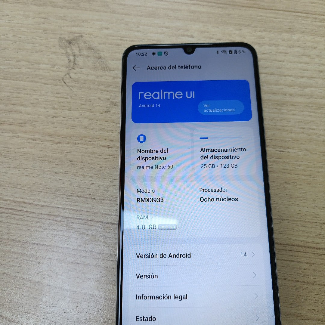 CELULAR REALME REALME NOTE 60-RMX3933(2023) 128 GB 4 GB RAM